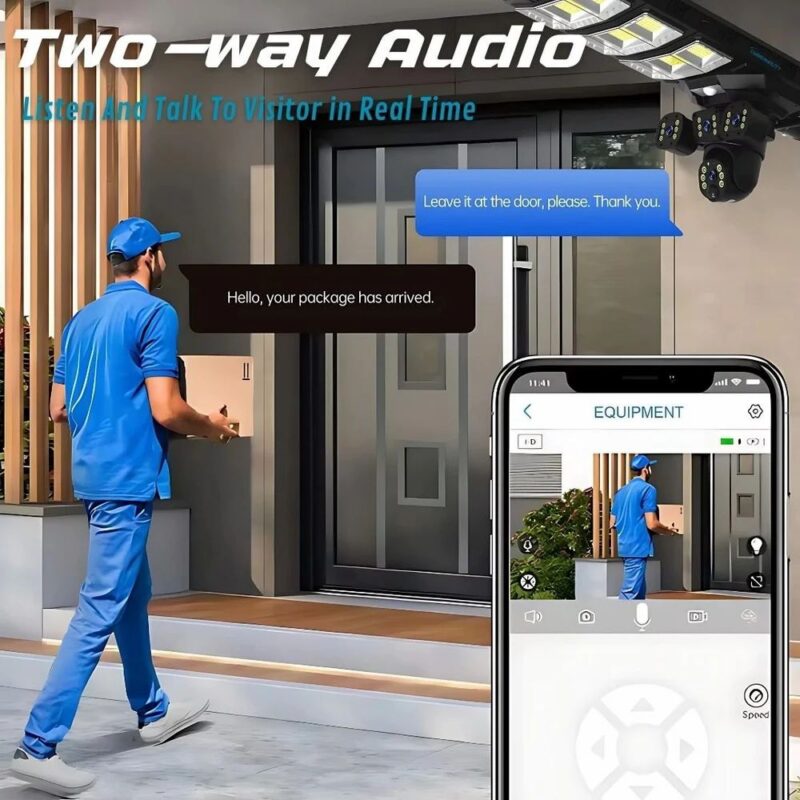 2 in 1 Solar CCTV Camera