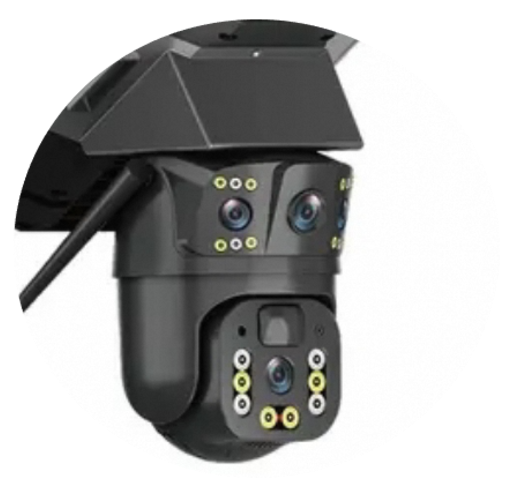 2 in 1 Solar CCTV Camera