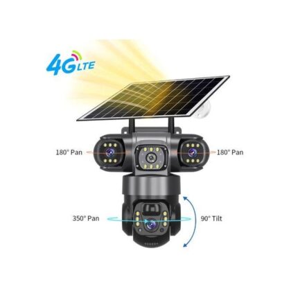 Triple Lens PTZ Solar Security camera