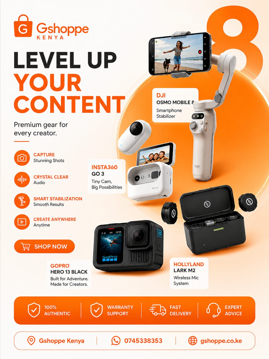 DJI, GoPro and Hollyland Gear