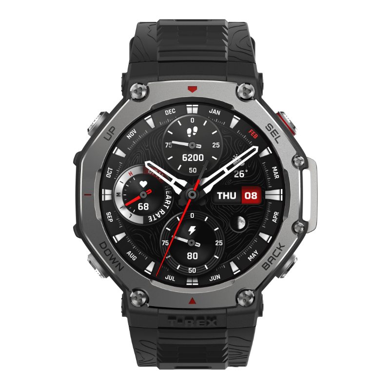 Amazfit T Rex 3 – 1.5 inches Resolution: 480×480 pixels PPI: 32, Wi-Fi 2