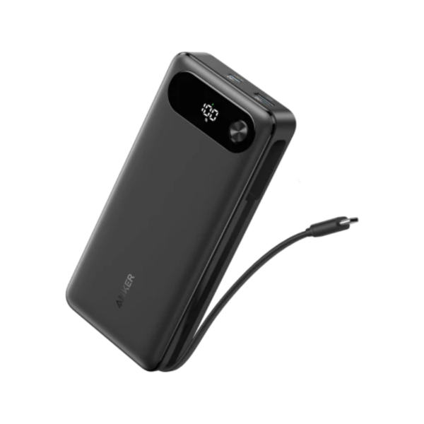 Anker Power Bank (20K, 87W, Built, In USB, C Cable), 20000mAh, 87W Output, USB-C
