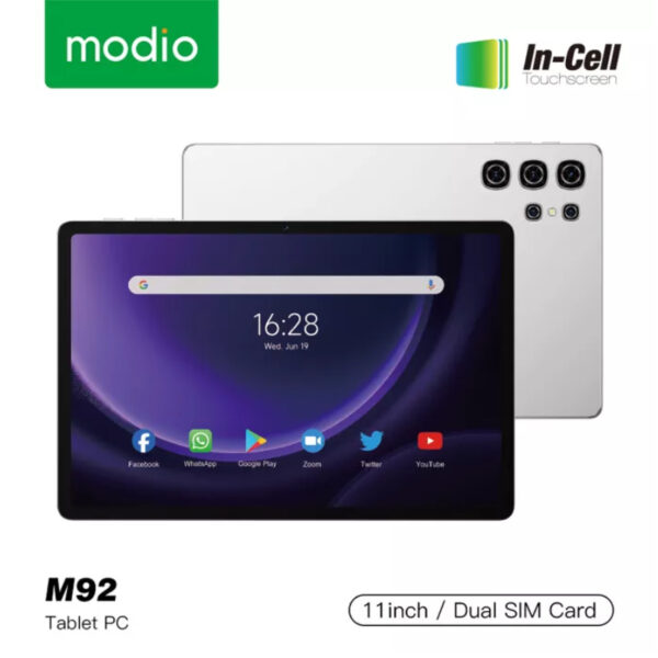 Modio M92 5G Tablet – 16GB RAM, 1TB Storage, 13MP primary camera