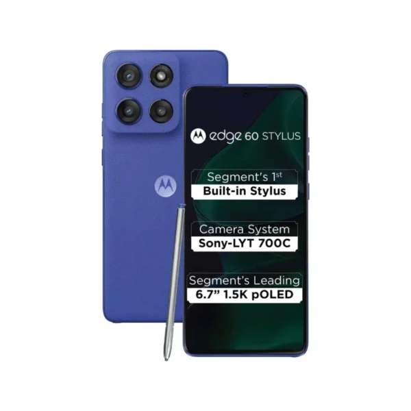 Motorola Edge 60 Stylus, 6.67-inch OLED 120Hz, 13MP + 32MP Camera, 5G, USB-C, IP68