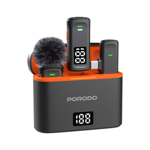 Porodo Lavalier Microphones (PD, WCDMIC, BK), 600mAh