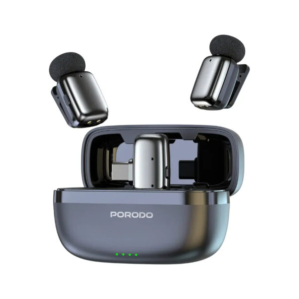 Porodo Wireless Lavalier Microphones Type, C, 60mAh