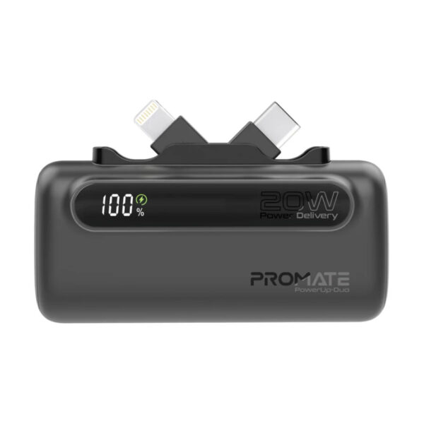 Promate PowerUp, Duo Power Bank, 5000mAh, 20W Output, USB-C